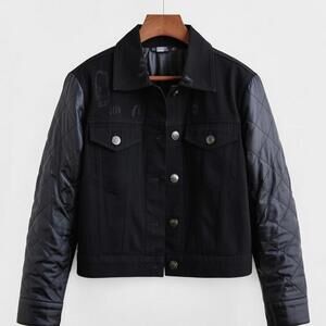 Unique Black Distressed Denim Jacket